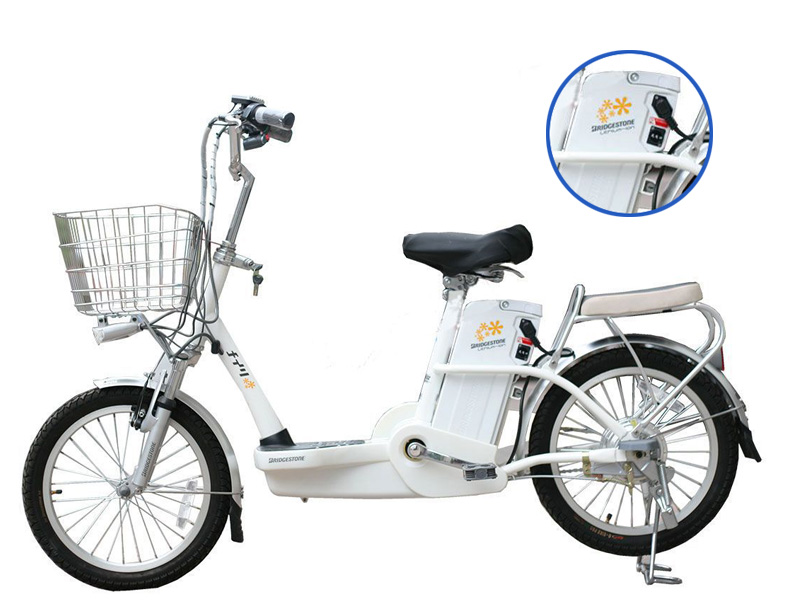 thay pin xe dap dien bridgestone