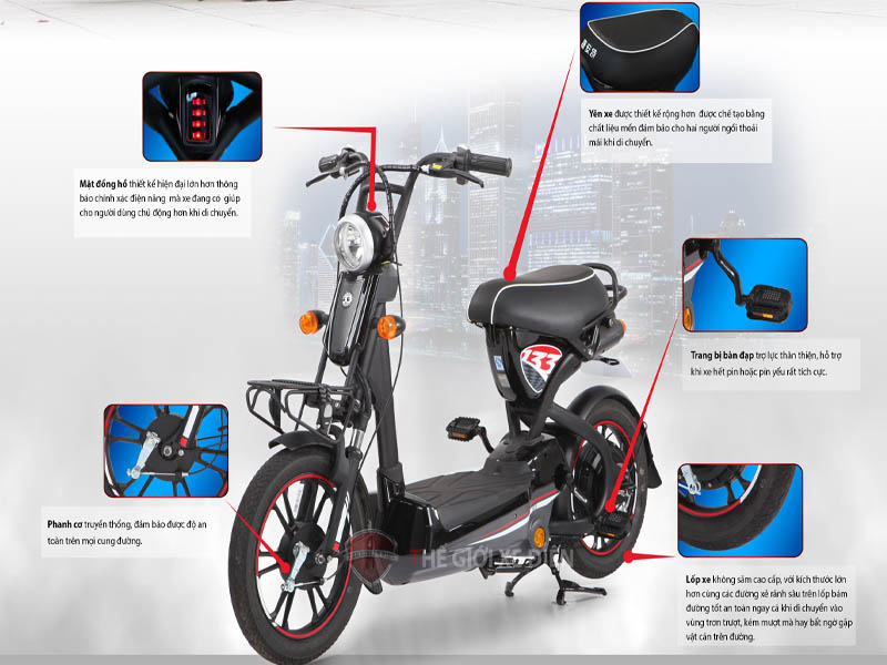 xe dap dien va xe dap tro luc