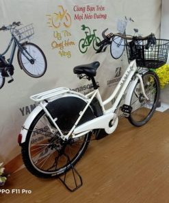 Xe đạp trợ lực Yamaha màu trắng đời 2 pin 8.7ah